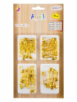 Agrafki AGR-0910 złote op.100szt.mix wielkości